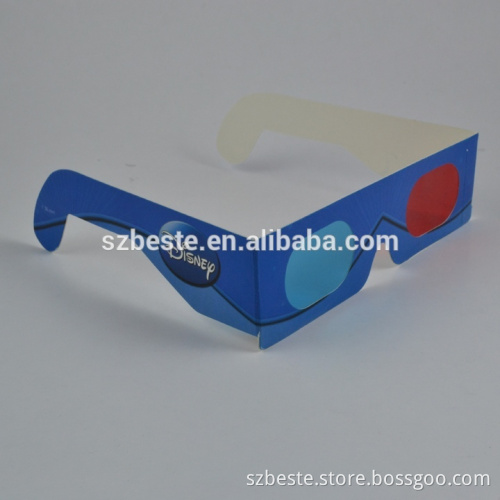 waterproof thick cardboard red blue paper 3d glasses